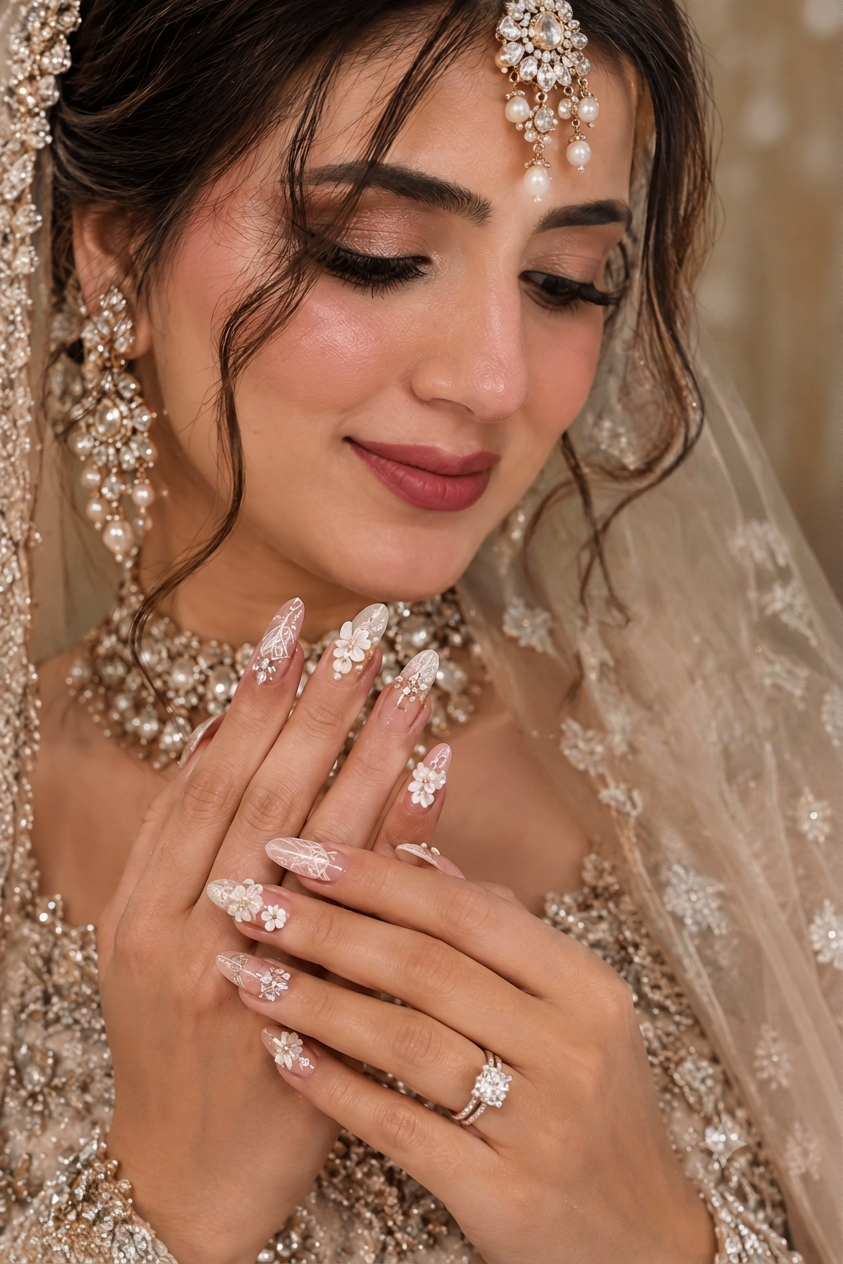 Custom Wedding Party Nails